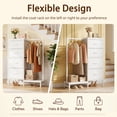 thumbnail image 3 of HIGDBFE 4 Drawers Dresser with Clothes Rack, Small Bedroom Organizer, 44''H Fabric Dresser with Hanging Rod, White, 3 of 10