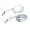 Silver, variant on Pair Of permanent Style 8MM Threaded Mirrors With Reflective Metal Finish For Conventional Bikes