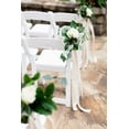 thumbnail image 2 of Fohfurniture Set of 4 White Folding Chairs with Vinyl Seats Stacking Resin Dining Chairs for Party Weddings, Church, Events Banquets, 2 of 8