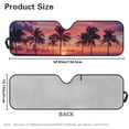 thumbnail image 6 of Binienty Folding Car Sun Shade Windshield for Jeep Wrangler TJ JK JKU Sport Sahara Rubicon 2 Door & 4 Door Tropical Palm Tree Front Windshield Sun Shade Car Visor Accessories, 6 of 7