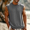 thumbnail image 7 of Tank Tops Men Sleeveless Crew Neck Crochet Stitch Loose Hawaiian Beach Shirts Pullover Fathers Gift, 7 of 7