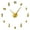 Gold,27inch, variant on Frameless Theory of Human Evolution 3D DIY Wall Art Clock Simple Self Adhesive Acylic Mirrors Surface Big Needles Clock Watch(Black,27inch)