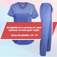 thumbnail image 7 of M&M SCRUBS Women's Ultra Soft Stretch Mock Wrap Scrub Top and Pants 82019200 (Ceil Blue, XXX-Large), 7 of 7