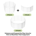 thumbnail image 3 of SunsGrove Dog Playpen, 50 inch 4 Panels Non Slip Play Dog Pen for Free and Safe, Heavy Duty Anti-Rust Pet Pen for Indoor, Courtyard, RV Camping for Large Dogs, White, 3 of 10