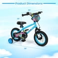 thumbnail image 3 of Costway Vélo pour Enfants 12 Pouces avec Roues Stabilisatrices, Double Main, Freins à Rétropédalage, Siège Ajustable Bleu Marine, 3 of 10