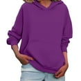 thumbnail image 2 of BODOAO Hoodies for Women Oversized Sweatshirts Fall Fashion Outfits 2025 Casual Sweaters Tops Fleece Cute Workout Sweatshirts Oversized Hoodies Fleece Sweatshirts Pullover Winter Clothes Purple M, 2 of 7