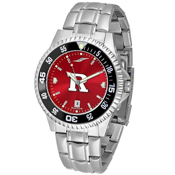 Scarlet Rutgers Scarlet Knights Competitor Steel AnoChrome Color Bezel Watch