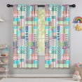 thumbnail image 5 of Blackout Kids Curtains,Multicolor Cartoon Geometric and Striped Pattern Childrens Insulated Curtains Set Of 2,Bedroom Essentials,Toddler Room Decor 42x63in(106x160cm), 5 of 5