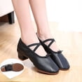 thumbnail image 2 of Zapatos de baile latino de 5CM para mujer, zapatos de salón de Samba Rumba para niñas y mujeres, zapatos de baile de Tango modernos, zapatos de baile cuadrados con tacones, 2 of 5