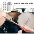 thumbnail image 6 of 20pcs Drum Swivel Nut 6mm Replacement Tom Lug Floor Drum Spare Part Drum Supply, 6 of 6