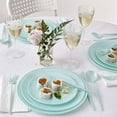 thumbnail image 3 of PARTY DISPOSABLE DINNERWARE SET | 156 pc | 20 Dinner Plates | 20 Salad Plates | 20 Dessert Plates | 48 Forks | 24 Spoons | 24 Knives (Opulence - Mint), 3 of 3