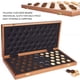 thumbnail image 3 of Set de juego VAMSLOVE Checkers plegable de madera de 38 cm con almacenamiento, 3 of 7