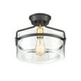 thumbnail image 4 of Trade Winds Gardner Semi-Flush Mount Ceiling Light in Oil Rubbed Bronze, 4 of 6
