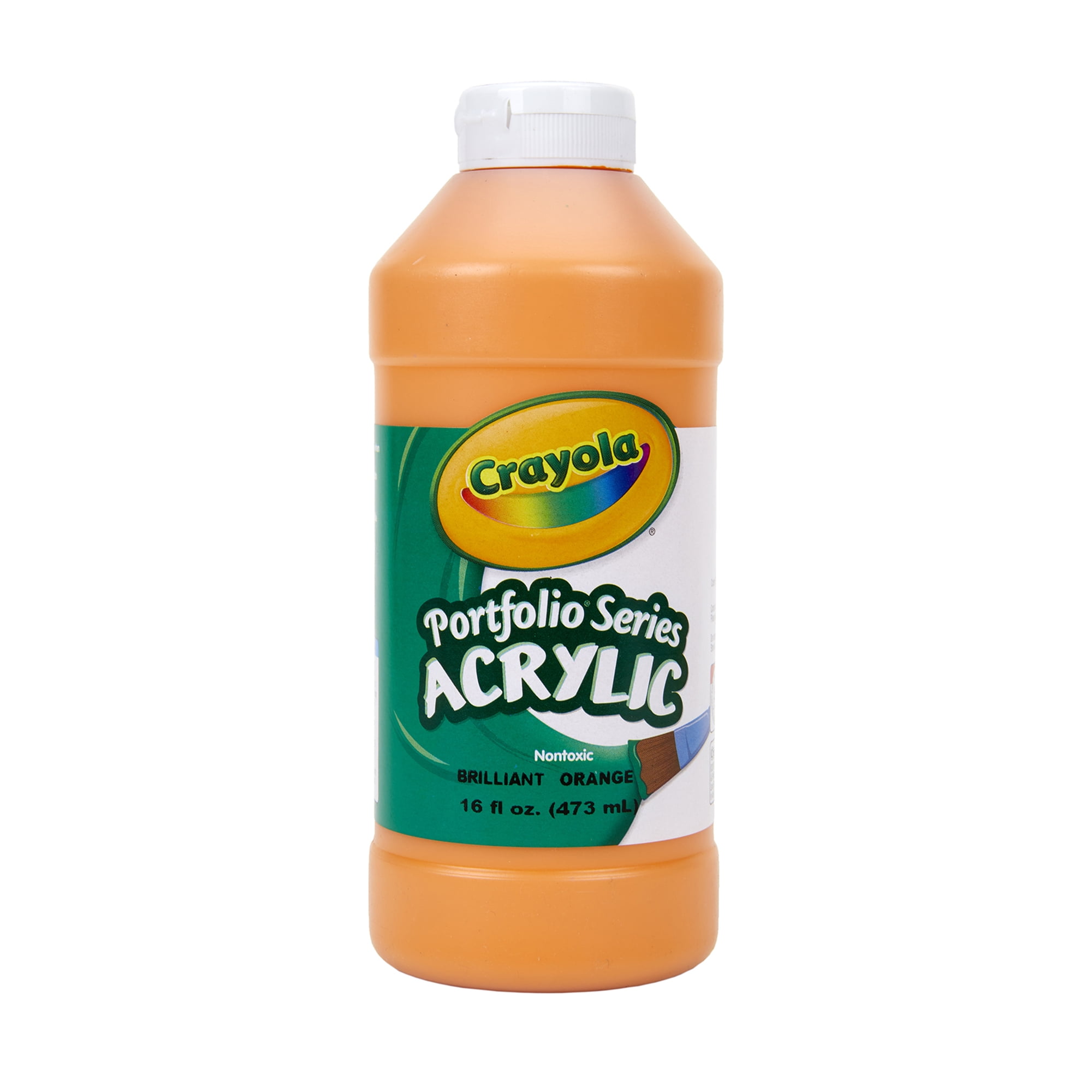 Crayola Portfolio Series Acrylic Paint, 16 oz., Brilliant Orange, Pack of 2