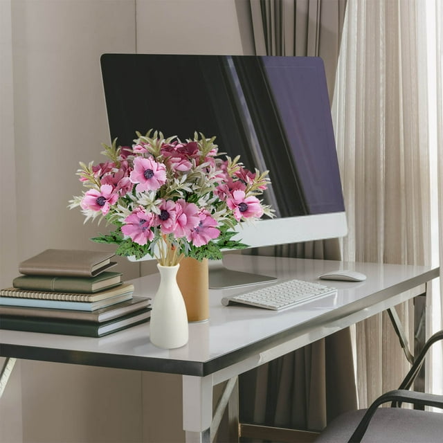 Flores artificiales de 12,5 pulgadas, crisantemos simulados, flores de imitación para decorar salones, habitaciones y porches, multicolor disponible