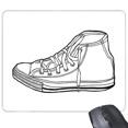 thumbnail image 1 of White Canvas Shoes Hand Painted Pattern Mouse Pad Non-Slip Rubber Mousepad Game Office, 1 of 3