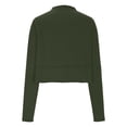 thumbnail image 5 of APEXFWDT Women's Long Sleeve Workout Crop Tops Athletic Running Yoga T-Shirts,L,Army Green, 5 of 8