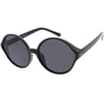 thumbnail image 2 of zeroUV Female Large Translucent Womens Fashion Oversized Circle Round Sunglasses 60mm (Black / Smoke) - 60mm, 2 of 4