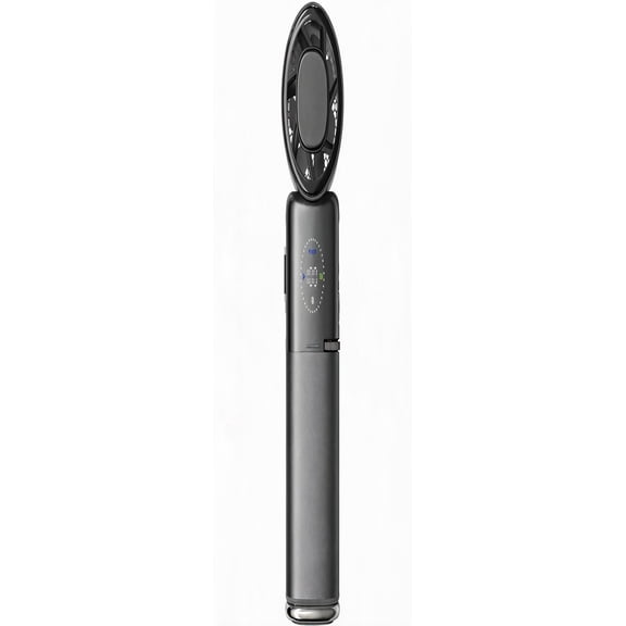 Metal Handheld Fan with Semiconductor Cooling Plate 10500 RPM 100-Speed 22.5W 9000mAh Power Bank USB-C Charging Flashlight Black