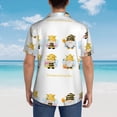 thumbnail image 4 of Fotbe Gnomes Honey Bee Camisa Hawaiana para Hombre Unisex – Camisa Casual de Verano con Botones de Manga Corta de Algodón y Lino,Medium, 4 of 7