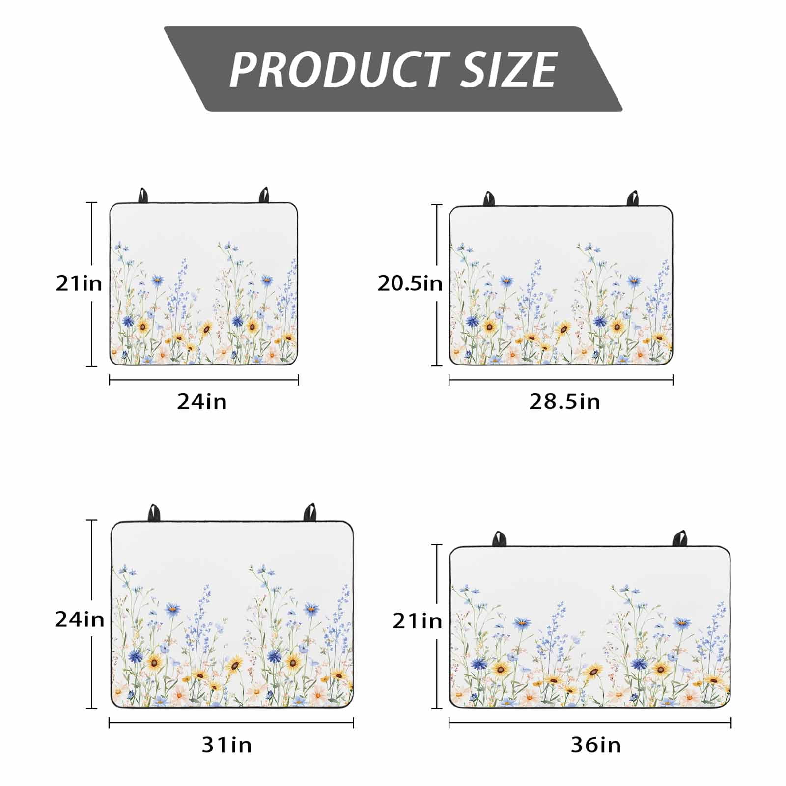 Pastoral Sunflower Stove Top Cover for Electric Stove, Heat-proof & Non Slip Glass Top Stove Cover Protector, Spring Floral Summer Botanical Kitchen Flat Cooktop Rubber Mat 24x21 Inches