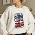 thumbnail image 4 of 4th of July Sweatshirt - Funny USA Flag Beer Can Graphic “Bad Day to Be a Cold Beer” Pullover - Patriotic Drinking Party Shirt, 4 of 7