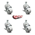 thumbnail image 2 of Semi Steel Swvl TS Caster Set 4 w/3"Wheel&3/8"Stem-4 Swvl w/Top Lck BRK, 2 of 2