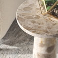 thumbnail image 5 of Safavieh Couture Valentia Modern Marble and Manufactured Wood Round End Table, Beige, 5 of 10