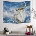 thumbnail image 2 of Coolnut Tapestry Wall Hanging Watercolor Reindeer Tapestry Polyester Tapestry Bright Wall Art Wall Blanket Wall Decor for Bedroom Living Room Dorm Decor（60 x 51 inch） Home Decor Gifts, 2 of 7