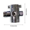 thumbnail image 3 of Hose Splitter 1/2 3-Way Plated Shower Splitter Universal Hose Tap Adapter Plastic Universal Bathroom Tube Connector, 3 of 8
