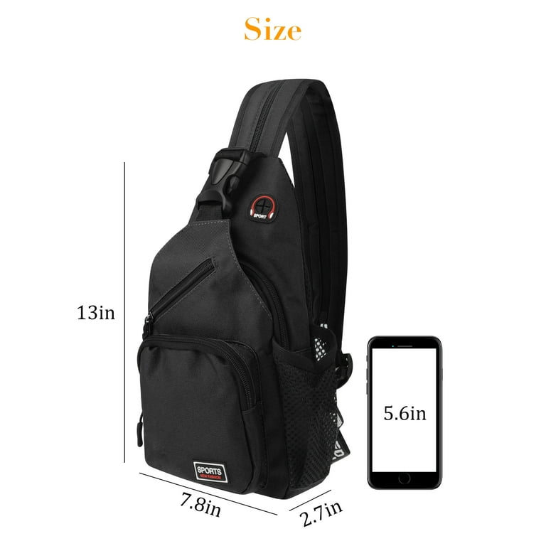 EEEkit Sling Bag for Men and Women, Adjustable Backpack with Single or  Double Shoulder, Chest Travel Bag