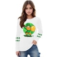 thumbnail image 4 of Blusas y camisas de manga larga con cuello redondo, moda del Día de San Patricio, blusa informal con estampado bonito de manga larga para niños y niñas., 4 of 6