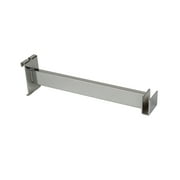 Econoco Commercial Hangrail Bracket to Hold Rectangular Tubing, 12" Length, Chrome Finish - Pack of 24