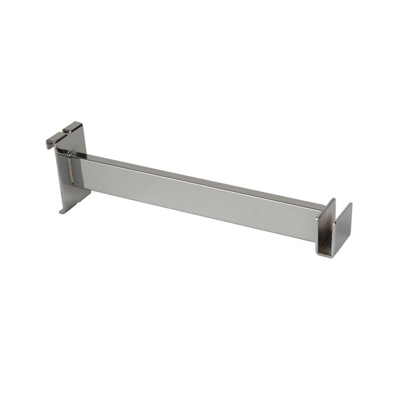 Soporte Hangrail de 12 "L para sujetar tubos rectangulares - Acabado cromado, tamaño de paquete - 24 Econoco GW/FB