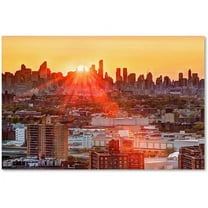 Trademark Fine Art "Midtown Sunset" Canvas Art by David Ayash