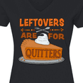 thumbnail image 4 of Inktastic Leftovers are for Quitters with Pumpkin Pie Women's V-Neck T-Shirt, 4 of 5