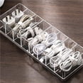 thumbnail image 4 of Bewildely Organizador de cables Caja de almacenamiento de artículos diversos de plástico transparente de 8 rejillas con tapa Auriculares con cable Almacenamiento y organización del hogar Bewildely HA013338-00, 4 of 6