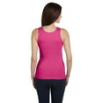 thumbnail image 3 of Bella + Canvas 2x1 Rib Tank (4000) Raspberry, 2XL, 3 of 3