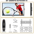 thumbnail image 4 of 55" 4K Outdoor Google TV, 2500nits High Brightness Weatherpoof TV, IP65 Waterproof TVs, Outdise TV with Voice Assistant Remote, Compatible with Dolby, Outdoor TVs Family Patios, Sports, Parties, 4 of 9