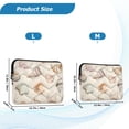 thumbnail image 4 of FORMRS 15-15.6 inch Laptop Sleeve Case Soft Carrying Quilted Computer Bag Cover, Green Watercolor Seashells, 4 of 7
