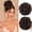 Dark Brown-6A, variant on Messy Bun Hair Piece Human Hair Buns Hair Piece Claw Clip Bun Natural Curly Chignon Ponytail Fluffy Donut Updo Hair Pieces Messy Hair Buns Scrunchies for Women