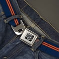 thumbnail image 2 of Buckle-Down Belt, Seatbelt Buckle Belt, Racing Stripe Navy Orange, Youth 22 to 32 Inches, 2 of 9