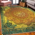 thumbnail image 3 of Ethnic Decorative Rug, Mystic Mandala Culture Karma Calmness and Harmony Boho Design, Quality Carpet for Bedroom Dorm and Living Room, 6 Sizes, Jade Green, by Ambesonne, 3 of 4