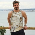 thumbnail image 6 of Pofeuu Starfishes On Seashells Print Men's Workout Tank Tops Sleeveless Muscle Gym Shirt Quick Dry-3X-Large, 6 of 7