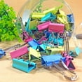 thumbnail image 2 of 1 Tub Medium Metal Paper Clips Assorted, Colored Binder Clips Multi Color Photo File Paper Document Clip Clamp Organizer Document File Ticket Binder Clips for Office Home, 2 of 8