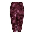 thumbnail image 3 of AWXNJUX Trousers Pants for Women Capri Leggings for Women 2024 High Waisted Cutout Yoga Capris Lightweight Cozy Cropped Pants Solid Soft Pajams Pants Flowy Pants Woman's Pants (Wine Red,XXL), 3 of 4