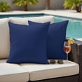 thumbnail image 5 of Outdoor Pillow Covers Solid Pure Cyan Blue Waterproof Pillow Cases 18x18 Set of 2, Unadorned Single Color Art Throw Pillow Cover Pillowcase for Patio Balcony Couch Garden, 5 of 9