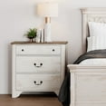thumbnail image 5 of WAMPAT 3 Drawer Dresser, 31.5" Wide Farmhouse Dresser Chest of Drawers for Living Room, Entryway and Hallway,White, 5 of 8
