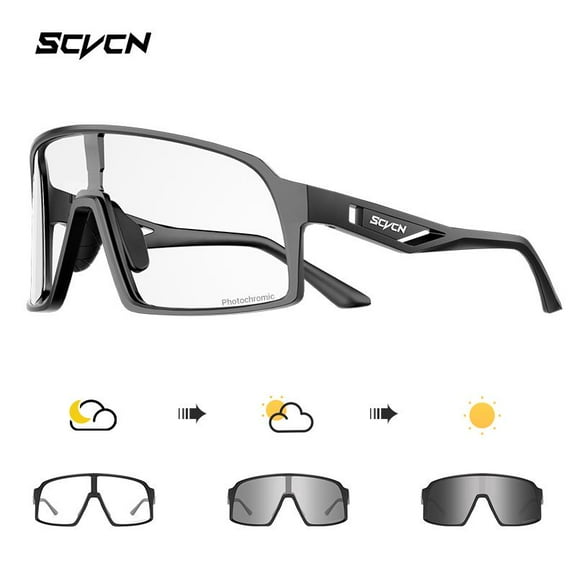 SCVCN Photochromic Outdoor bicycle shades MTB Glasses Bike Cycling UV400 Glasses Men Women Road Bicycle Sports Mountaineering Eyewear new