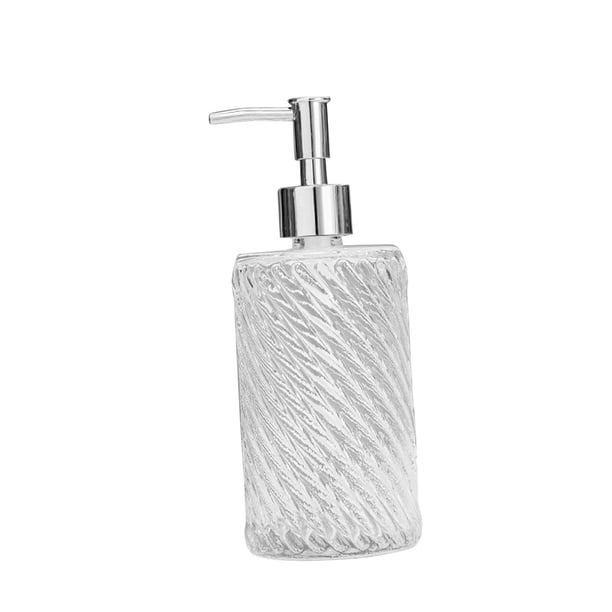 Dispensador de jabón de vidrio de 420 ml, contenedor de líquido para baño, dispensador de gel de ducha duradero. Estilo B